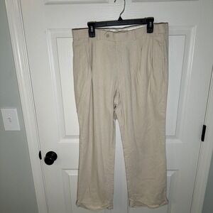 Britches by Samtex Mens Linen Blend Pleated Dress Pants‎ Casual Trousers 36-38"